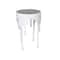 White Aluminum Drip Accent Table with Melting Designed Body